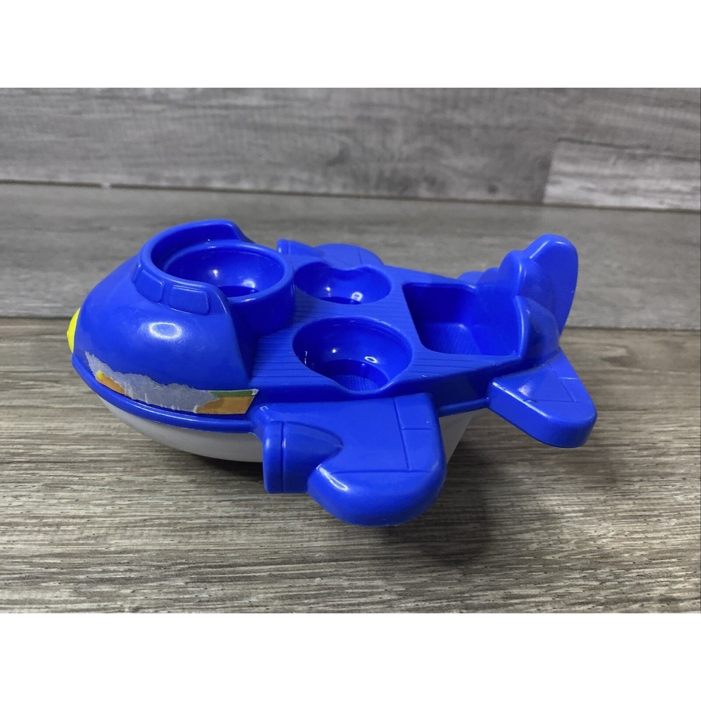 Arco Disney Airplane‎ Toy Kids OS Blue Good Rolling Plastic Vintage 3 Seat Plane